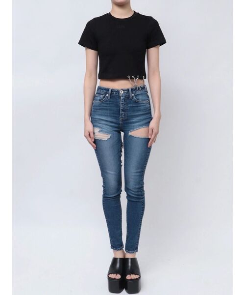 GYDA（ジェイダ）の「GYDA chaincharm トップス（Tシャツ/カットソー・レディース・オフホワイト/ブラック/ピンク・FREE）」の20枚目の写真