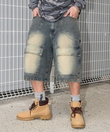 SHORT ROUND | SHORT ROUND/スウィッチングデニムカーゴショーツ(デニムパンツ)