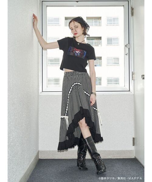 jouetie(ジュエティ)の「【TVアニメ『チェンソーマン』】フィットシーンTシャツ(Tシャツ/カットソー・レディース・ブラック/オフホワイト/ブルー・MEDIUM)」の10枚目の写真