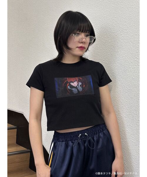 jouetie(ジュエティ)の「【TVアニメ『チェンソーマン』】フィットシーンTシャツ(Tシャツ/カットソー・レディース・ブラック/オフホワイト/ブルー・MEDIUM)」の15枚目の写真