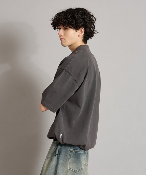 セール】HALF ZIP PIGMENT POLO / ハーフジップピグメントポロ