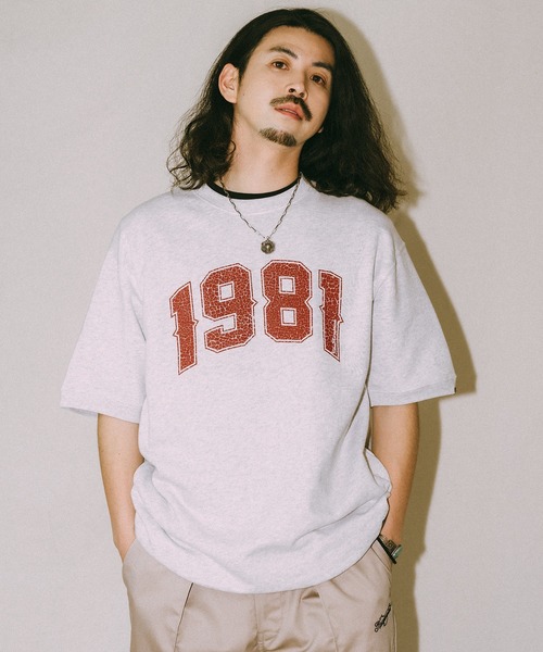 NineMicrophones(ナインマイクロフォンズ)の「SWEAT TEE-1981-(Tシャツ/カットソー・メンズ・アッシュグレー/ブラック・X-LARGE/LARGE/MEDIUM)」の1枚目の写真