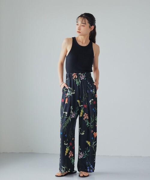 EMMEL REFINES(エメルリファインズ)の「<EMMEL REFINES>EM フラワープリント イージーパンツ(その他パンツ・レディース・ブラック/オフホワイト・M/S)」の21枚目の写真