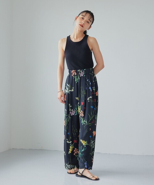 EMMEL REFINES(エメルリファインズ)の「<EMMEL REFINES>EM フラワープリント イージーパンツ(その他パンツ・レディース・ブラック/オフホワイト・M/S)」の22枚目の写真