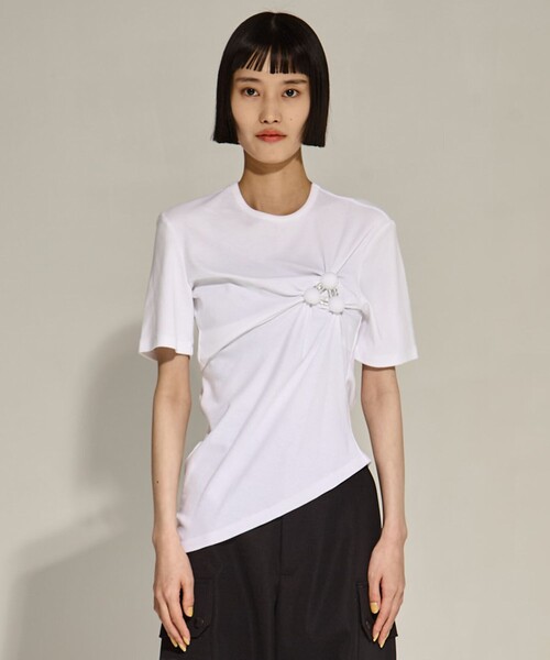 RIV NOBUHIKO（リブノブヒコ）の「【riv nobuhiko/リブノブヒコ】ACHI T-SHIRT/アーチTシャツ（Tシャツ/カットソー・レディース・ブラック/ホワイト・FREE）」の5枚目の写真