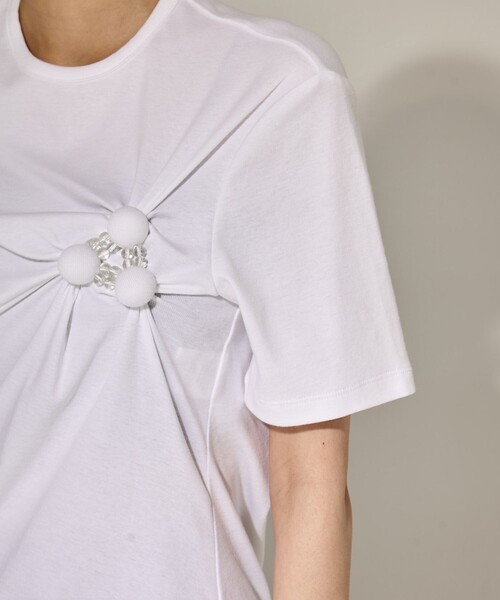 RIV NOBUHIKO（リブノブヒコ）の「【riv nobuhiko/リブノブヒコ】ACHI T-SHIRT/アーチTシャツ（Tシャツ/カットソー・レディース・ブラック/ホワイト・FREE）」の10枚目の写真