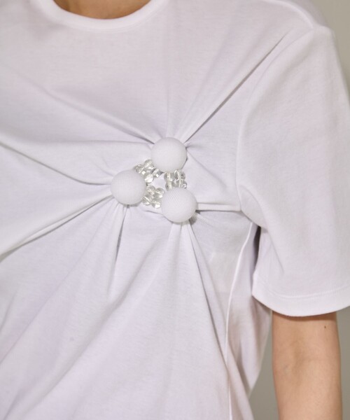 RIV NOBUHIKO（リブノブヒコ）の「【riv nobuhiko/リブノブヒコ】ACHI T-SHIRT/アーチTシャツ（Tシャツ/カットソー・レディース・ブラック/ホワイト・FREE）」の11枚目の写真