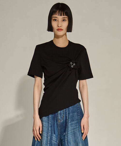 RIV NOBUHIKO（リブノブヒコ）の「【riv nobuhiko/リブノブヒコ】ACHI T-SHIRT/アーチTシャツ（Tシャツ/カットソー・レディース・ブラック/ホワイト・FREE）」の17枚目の写真