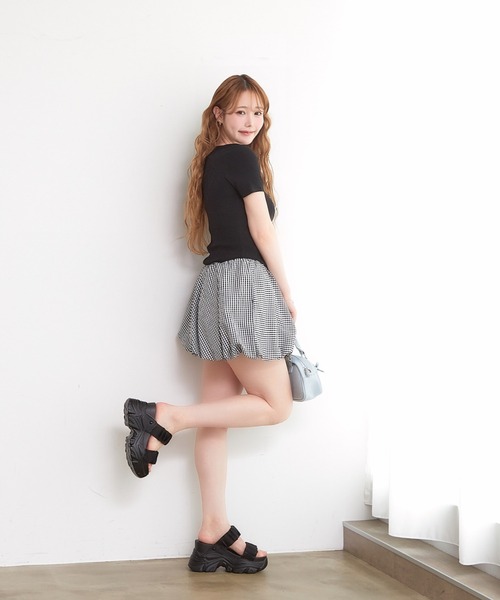 paravion（パラビオン）の「リボンデザインTシャツ（Tシャツ/カットソー・レディース・グレー/ブルー/ブラック/ホワイト・FREE）」の19枚目の写真