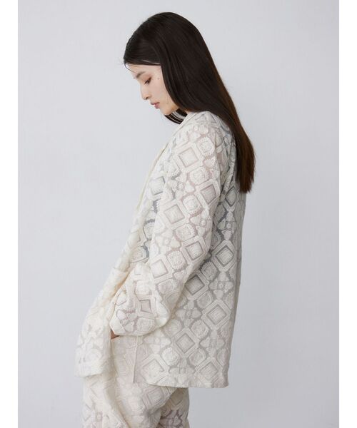 MURUA（ムルーア）の「【WEB限定】レースシアージャケット（テーラードジャケット・レディース・ブラック/アイボリー・FREE）」の11枚目の写真