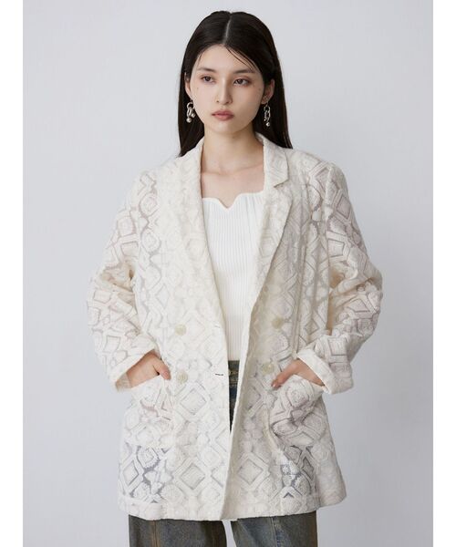 レースシアージャケット セール】【WEB限定】レースシアージャケット（テーラードジャケット