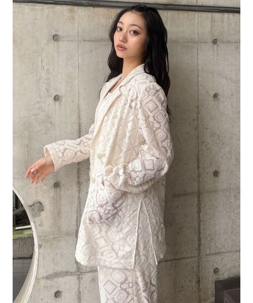 セール】【WEB限定】レースシアージャケット（テーラードジャケット