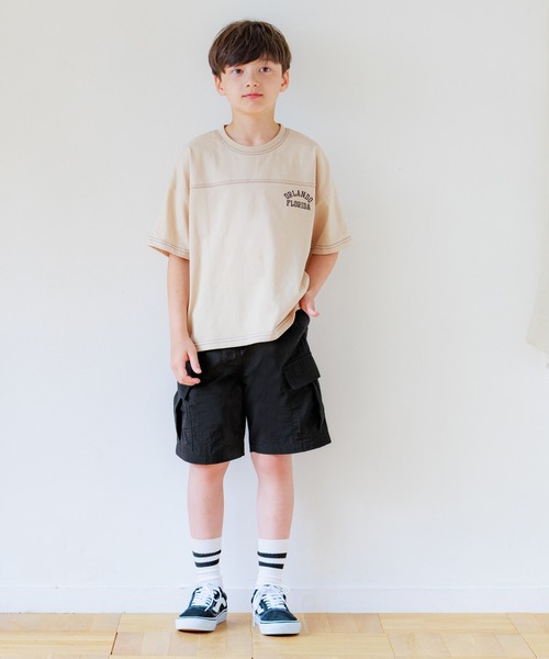 coca(coca)(コカ)の「キッズ ワッシャーナイロンカーゴハーフパンツ(カーゴパンツ・キッズ・ブラック/カーキ・120/130/140/150)」の3枚目の写真