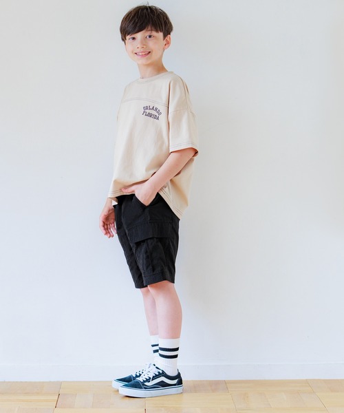 coca(coca)(コカ)の「キッズ ワッシャーナイロンカーゴハーフパンツ(カーゴパンツ・キッズ・ブラック/カーキ・120/130/140/150)」の7枚目の写真