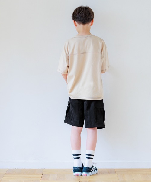 coca(coca)(コカ)の「キッズ ワッシャーナイロンカーゴハーフパンツ(カーゴパンツ・キッズ・ブラック/カーキ・120/130/140/150)」の8枚目の写真