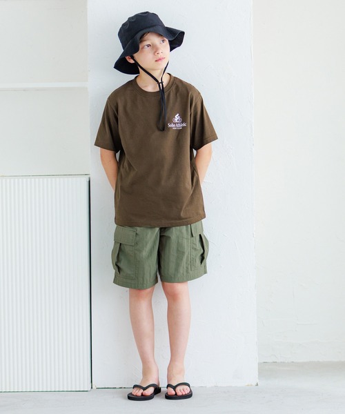 coca(coca)(コカ)の「キッズ ワッシャーナイロンカーゴハーフパンツ(カーゴパンツ・キッズ・ブラック/カーキ・120/130/140/150)」の9枚目の写真