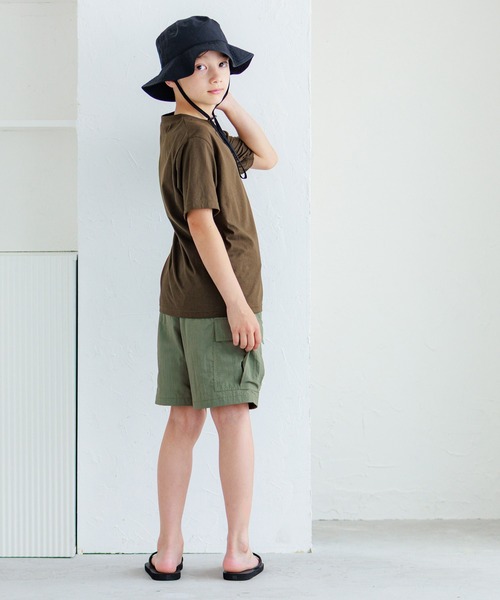 coca(coca)(コカ)の「キッズ ワッシャーナイロンカーゴハーフパンツ(カーゴパンツ・キッズ・ブラック/カーキ・120/130/140/150)」の11枚目の写真