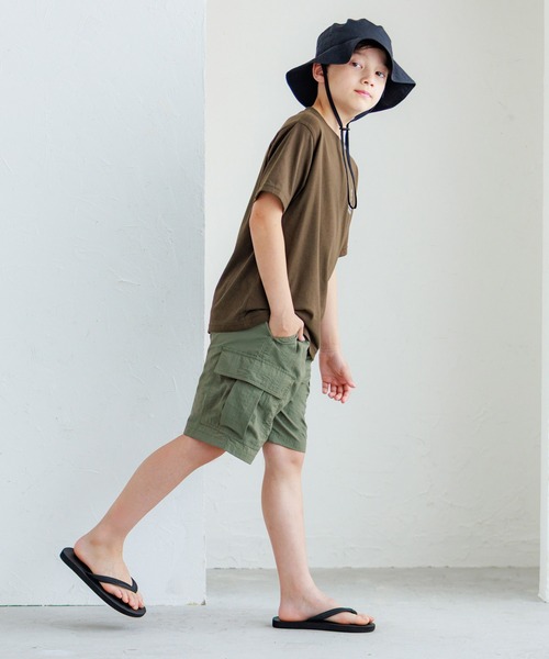 coca(coca)(コカ)の「キッズ ワッシャーナイロンカーゴハーフパンツ(カーゴパンツ・キッズ・ブラック/カーキ・120/130/140/150)」の13枚目の写真