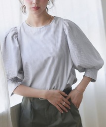 パフスリーブ」に該当するトップス（グレー/灰色系）ファッション通販
