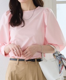 パフスリーブ」に該当するトップス（ピンク/桃色系・チェック柄