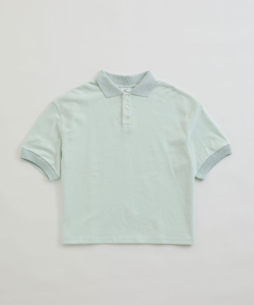 THE SHINZONE（ザ　シンゾーン）の「THE SHINZONE WIDE POLO SHIRT 25MMSCU09（ポロシャツ・レディース・チャコールグレー/ネイビー/ライトグリーン/ホワイト・FREE）」の3枚目の写真