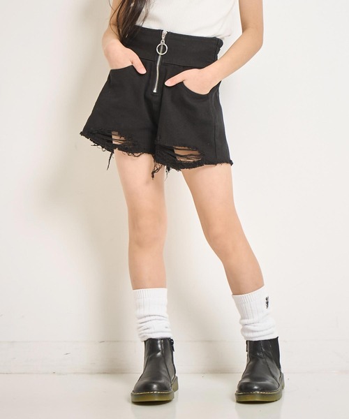 ANAP kids(アナップキッズ)の「ハイウエストリングジップデニムショートパンツ【ジュニアお揃い】(その他パンツ・キッズ・ブルー/ブラック/ライトブルー・110cm/120cm/130cm)」の21枚目の写真