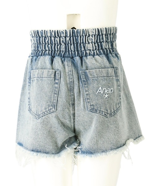 ANAP kids(アナップキッズ)の「ハイウエストリングジップデニムショートパンツ【ジュニアお揃い】(その他パンツ・キッズ・ブルー/ブラック/ライトブルー・110cm/120cm/130cm)」の14枚目の写真