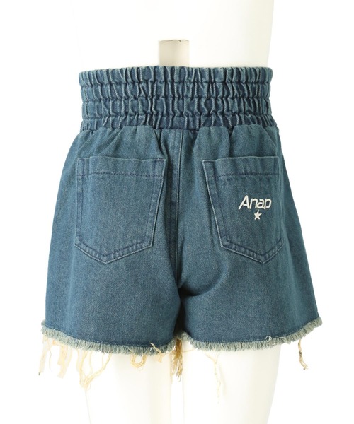 ANAP kids(アナップキッズ)の「ハイウエストリングジップデニムショートパンツ【ジュニアお揃い】(その他パンツ・キッズ・ブルー/ブラック/ライトブルー・110cm/120cm/130cm)」の15枚目の写真