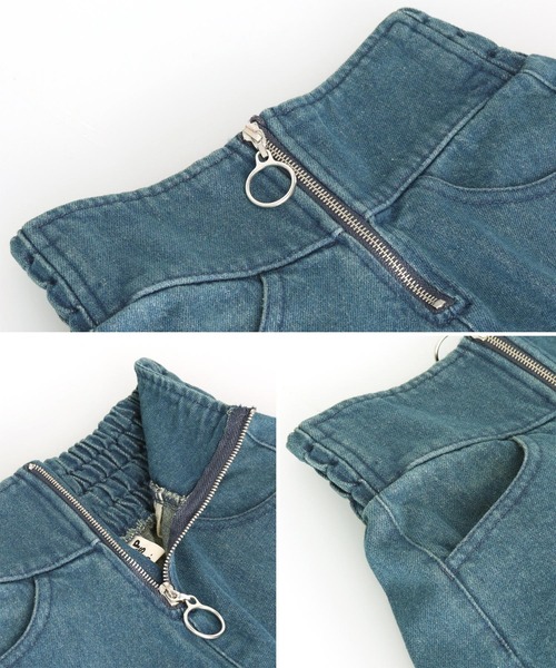 ANAP kids(アナップキッズ)の「ハイウエストリングジップデニムショートパンツ【ジュニアお揃い】(その他パンツ・キッズ・ブルー/ブラック/ライトブルー・110cm/120cm/130cm)」の16枚目の写真