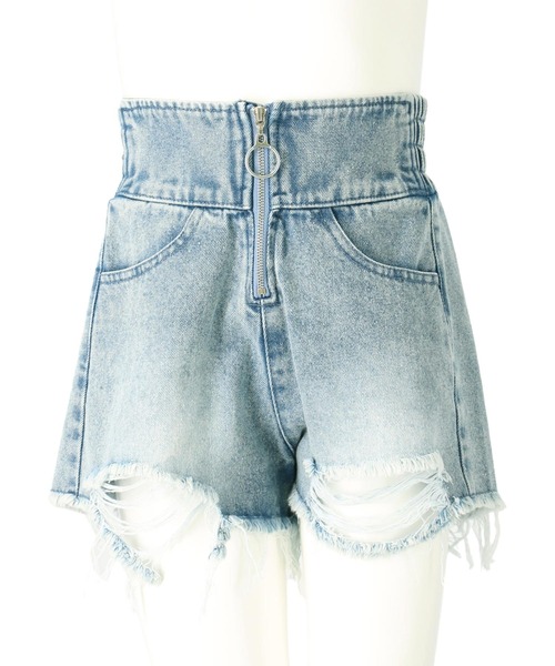 ANAP kids(アナップキッズ)の「ハイウエストリングジップデニムショートパンツ【ジュニアお揃い】(その他パンツ・キッズ・ブルー/ブラック/ライトブルー・110cm/120cm/130cm)」の19枚目の写真