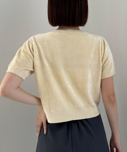 archives（アルシーヴ）の「ハーフスリーブ金ボタンニットカーディガン（カーディガン/ボレロ・レディース・ネイビー/イエロー/チャコールグレー/アイボリー・MEDIUM）」の20枚目の写真