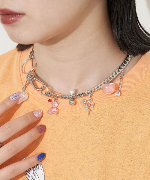 CIAOPANIC（チャオパニック）の「MIXチャームネックレス（ネックレス・レディース・シルバー系その他/シルバー/シルバー系その他2・FREE）」の5枚目の写真