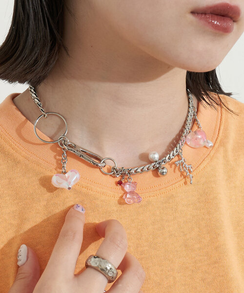 CIAOPANIC（チャオパニック）の「MIXチャームネックレス（ネックレス・レディース・シルバー系その他/シルバー/シルバー系その他2・FREE）」の6枚目の写真