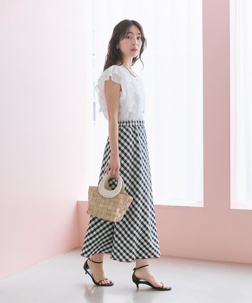 La boutique BonBon(ラブティックボンボン)の「【最強お上品ブラウス】ラッフルフリルスリーブブラウス(シャツ/ブラウス・レディース・ミント/ネイビー/ホワイト・FREE)」の8枚目の写真