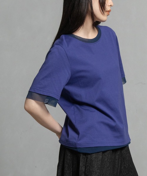 マルシャルテル MARECHAL TERRE レイヤード プルオーバー 白 M シアーレイヤードTシャツ（Tシャツ/カットソー）｜MARECHAL
