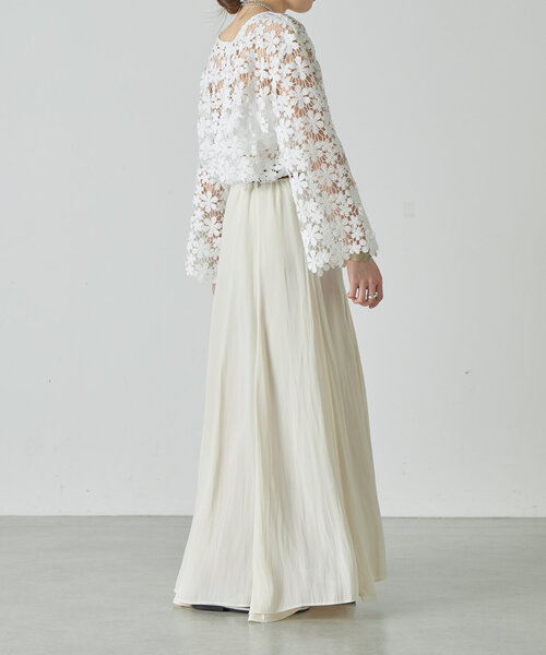 SHENERY（シーナリー）の「《美シルエット》ハイウエストフレアスカート（スカート・レディース・アイボリー/ブラウン・38/36）」の9枚目の写真