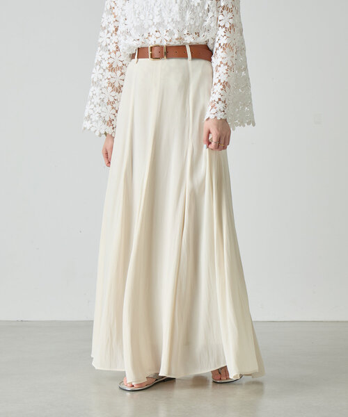 SHENERY（シーナリー）の「《美シルエット》ハイウエストフレアスカート（スカート・レディース・アイボリー/ブラウン・38/36）」の14枚目の写真