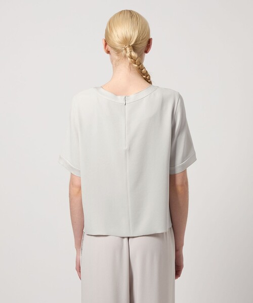 Steven Alan＞バックサテン ジョーゼット ブラウス（シャツ