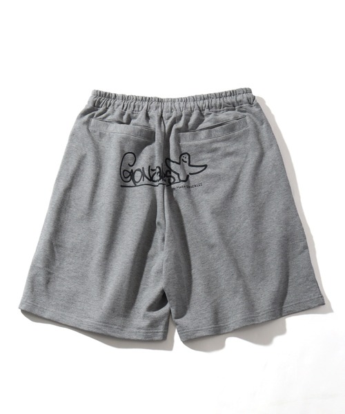 Mark Gonzales(マーク・ゴンザレス)の「【Mark Gonzales/マーク ゴンザレス】裏毛 アートワークデザイン スウェットショートパンツ(その他パンツ・メンズ・ホワイト/杢グレー/ブラック・M/L/XL)」の5枚目の写真