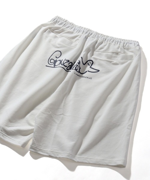 Mark Gonzales(マーク・ゴンザレス)の「【Mark Gonzales/マーク ゴンザレス】裏毛 アートワークデザイン スウェットショートパンツ(その他パンツ・メンズ・ホワイト/杢グレー/ブラック・M/L/XL)」の8枚目の写真