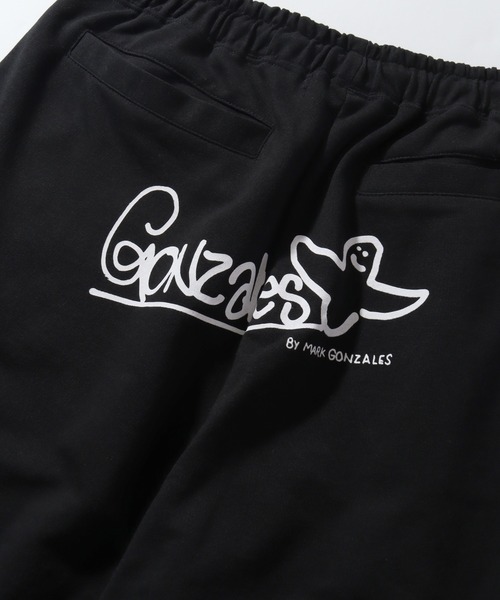 Mark Gonzales(マーク・ゴンザレス)の「【Mark Gonzales/マーク ゴンザレス】裏毛 アートワークデザイン スウェットショートパンツ(その他パンツ・メンズ・ホワイト/杢グレー/ブラック・M/L/XL)」の15枚目の写真
