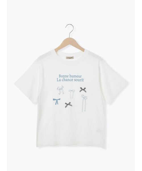 セール】リボンTシャツ（Tシャツ/カットソー）｜Samansa Mos2