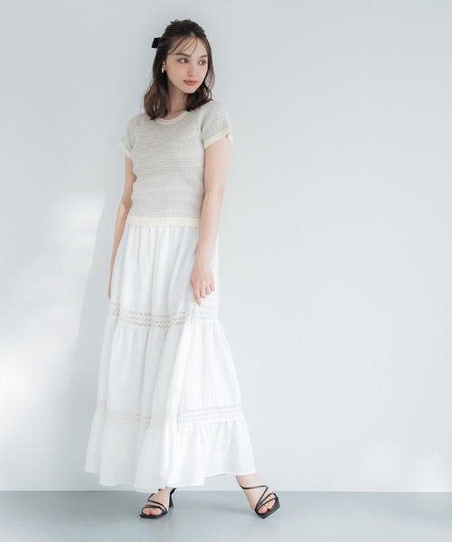 coca(coca)(コカ)の「【WEB限定セール】ボーダーコンパクトニットトップス(ニット/セーター・レディース・グレー/ブラック・L/S/M)」の14枚目の写真