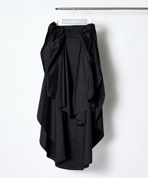 RUMCHE(ラムシェ)の「Sun & Moon Ruffle Skirt / サン&ムーンラッフルスカート(スカート・レディース・ブラック・FREE)」の2枚目の写真