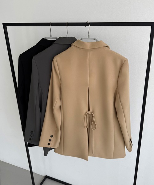 バックリボンテーラードジャケット セール】バックリボンテーラードジャケット（テーラード