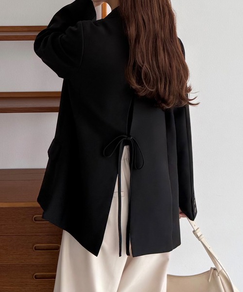 バックリボンテーラードジャケット セール】バックリボンテーラードジャケット（テーラード