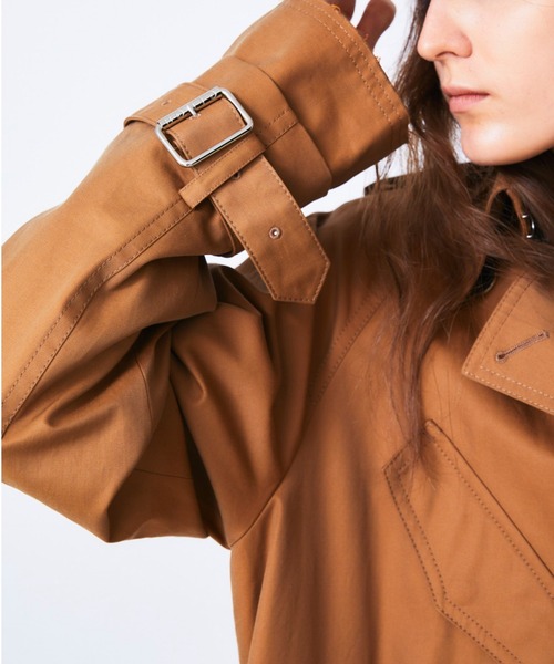 CINOH（チノ）の「FINX COTTON OVERSIZE TRENCH COAT（トレンチコート・レディース・ベージュ/オリーブ・36）」の9枚目の写真