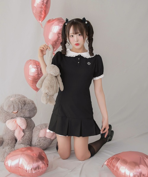 Frill Collar Mini One Piece/フリルカラーミニワンピース