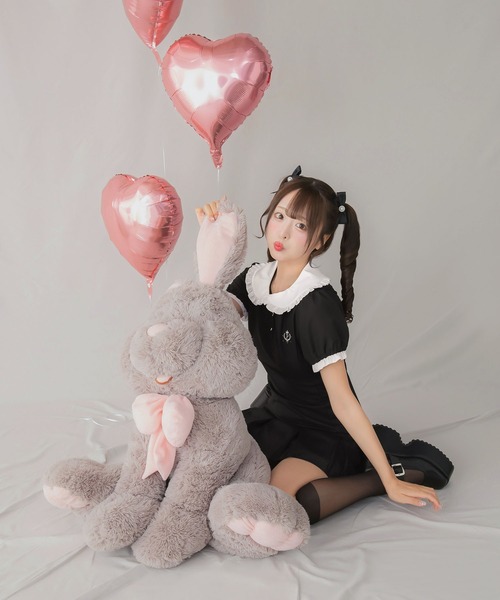 PriCHOU（プリシュ）の「Frill Collar Mini One Piece/フリル