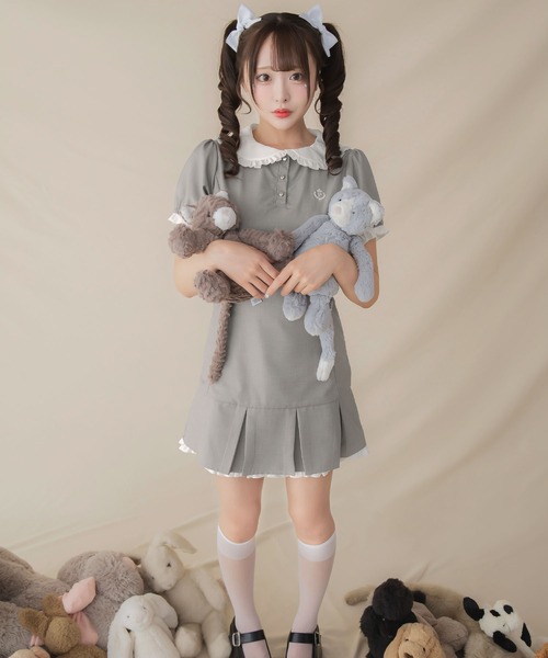ワンピース frill collar mini one-piece frill collar mini one-piece | Treat ürself